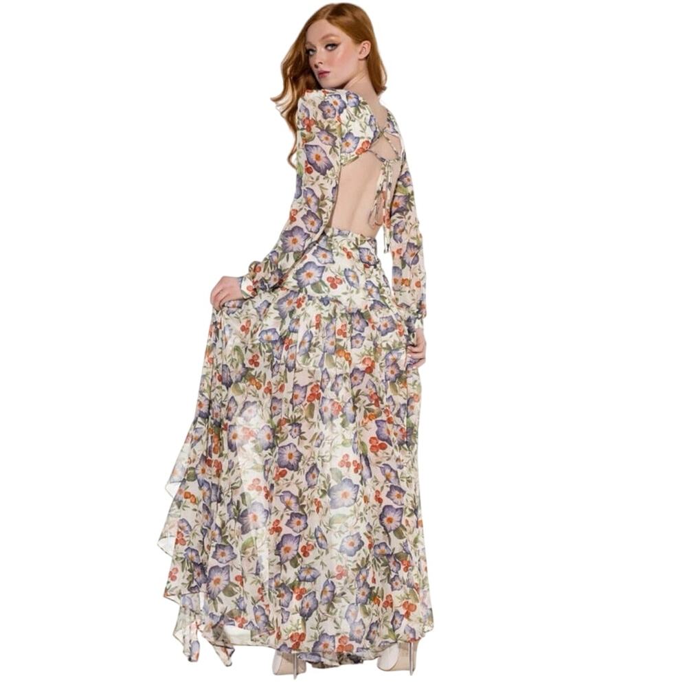 Akira stunning floral dress size L holiday thanksgiving